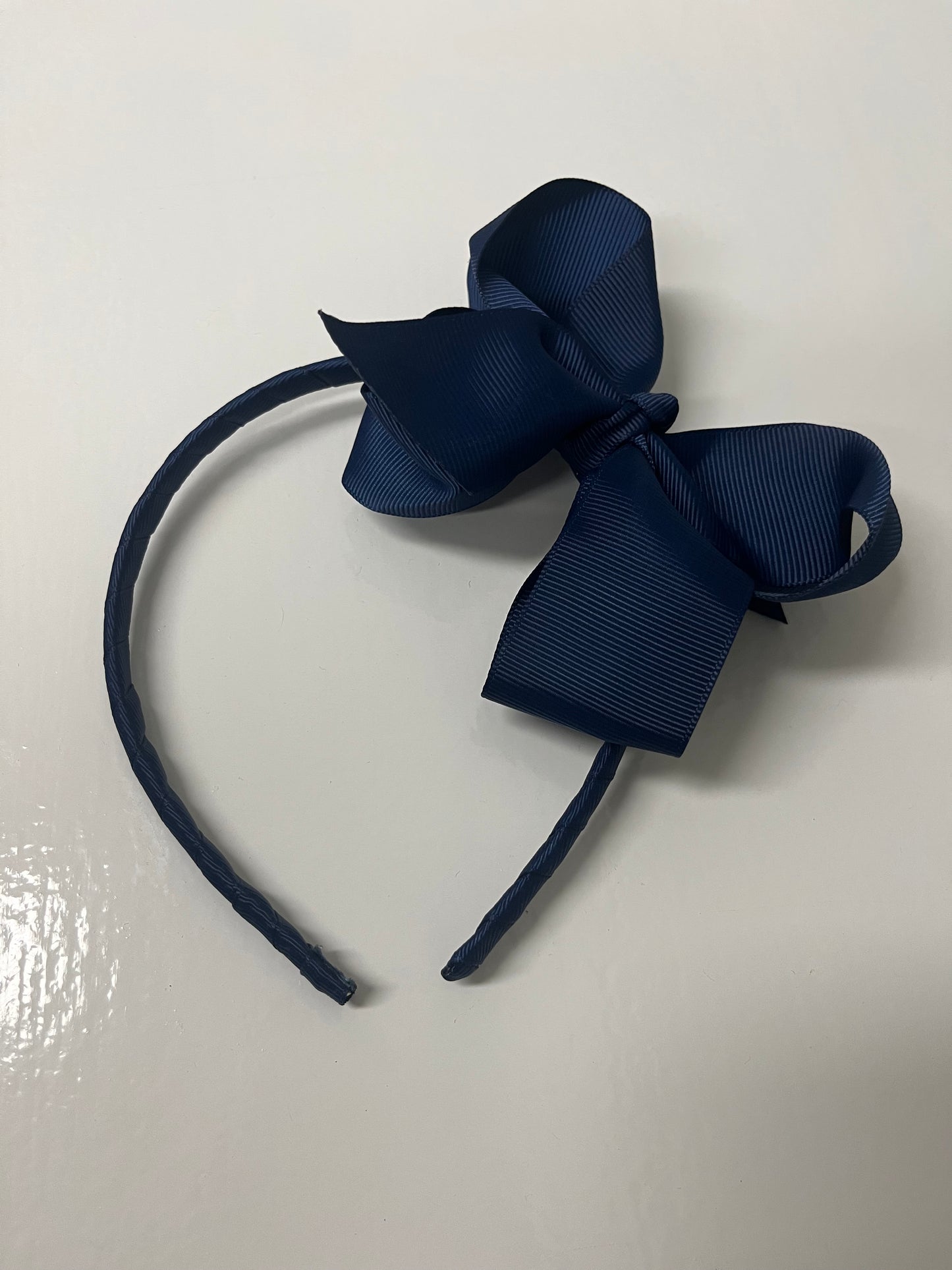 Navy Blue Bow Headband