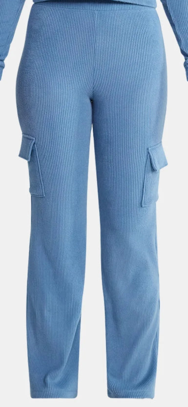 No boundaries Brushed Ribbed Cargo Pants