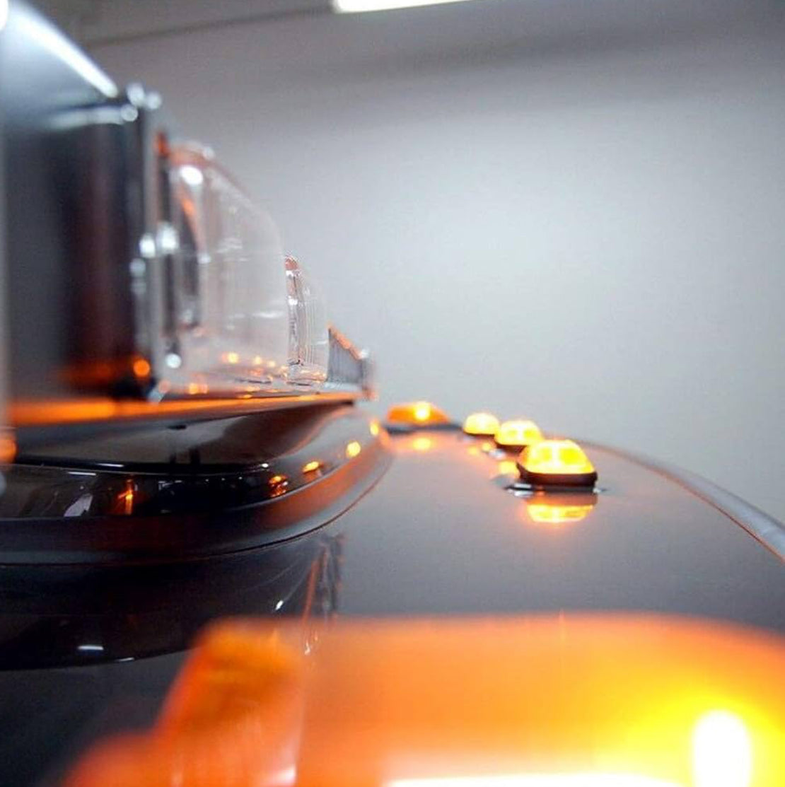 Smoked lens LED cab roof clearance lights