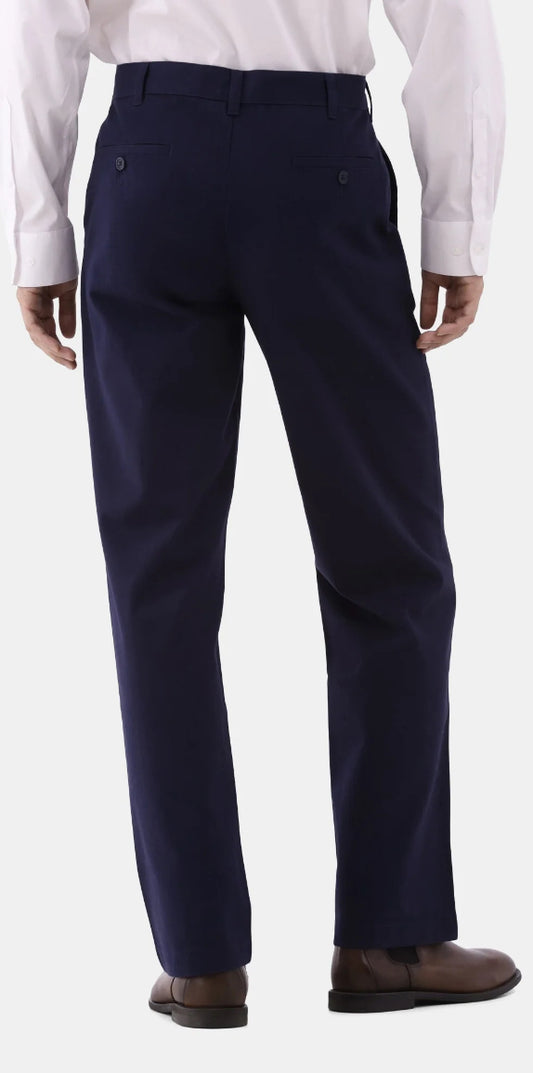 George Men's and Big Men’s Wrinkle Resistant Flat Front Khaki Pants