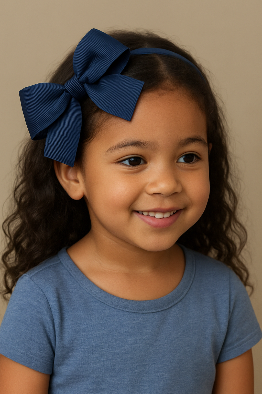 Navy Blue Bow Headband
